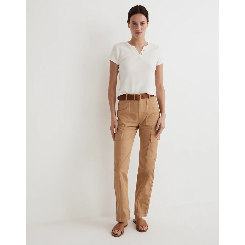 Madewell Garment Dyed‎ 90's Straight Cargo Pant | Khaki Sand Dune | SZ 29